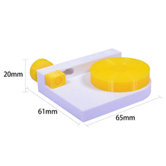 User adjusting eyeglass temple curvature using the tool