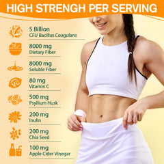 Gummy with 500 mg psyllium husk fiber