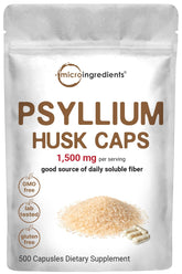 Psyllium husk capsules bottle – 500 capsules