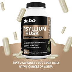 Daily use psyllium husk capsules for adults