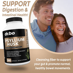 Psyllium husk capsules providing bulk fiber