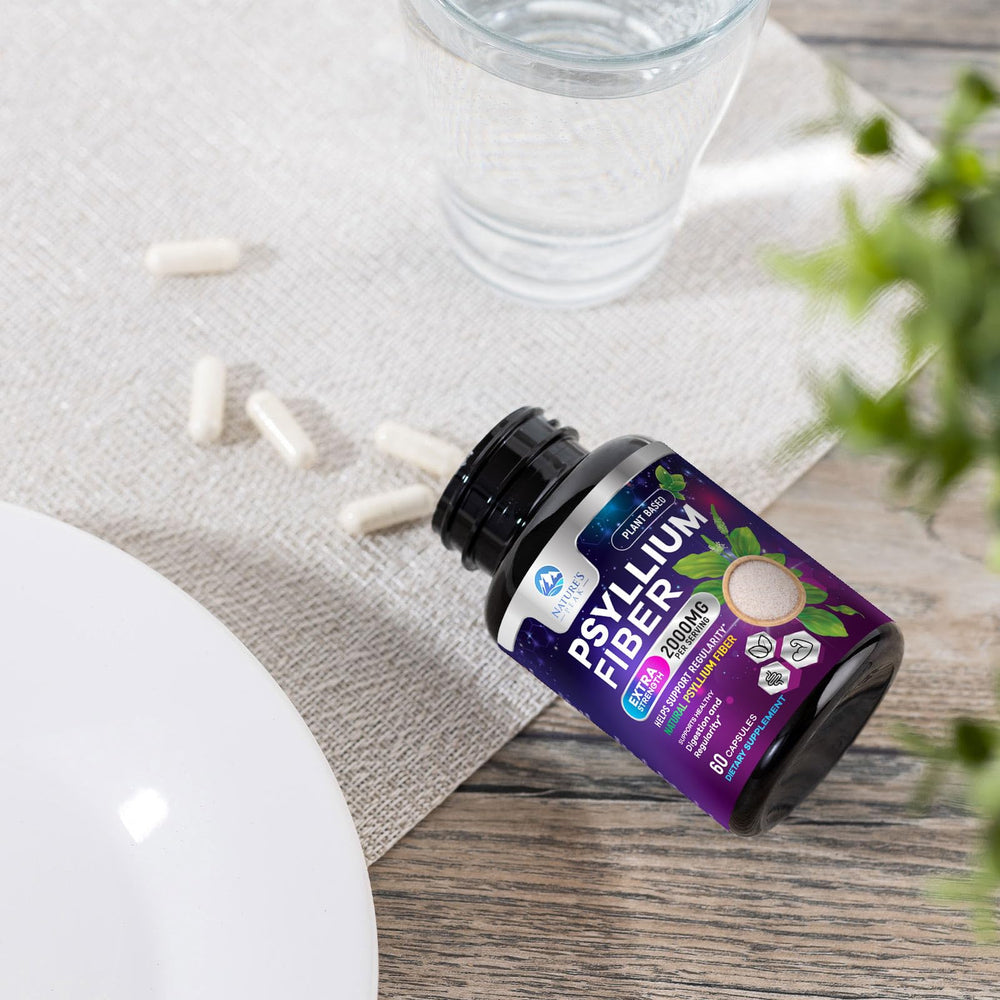 Digestive health benefits illustration for psyllium fiber