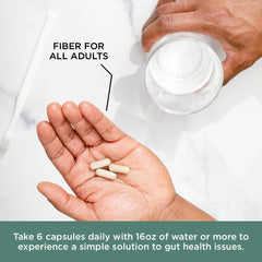 Dosing instructions: 3 capsules twice daily with water