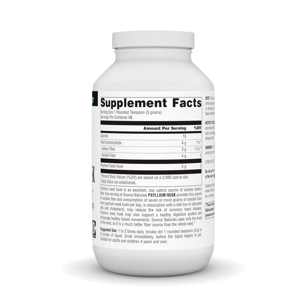 Label of Psyllium Husk Powder 12 oz