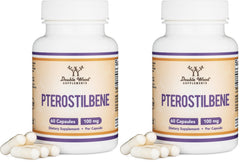 Double Wood Pterostilbene 100mg capsules two-pack display