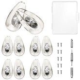 PTSLKHN eyeglass nose pads kit in silver with air-chamber design – 5 pairs