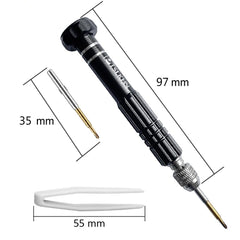 Compact eyeglass repair kit ready for travel