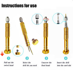 Ergonomic aluminum alloy handle screwdriver with rotating cap