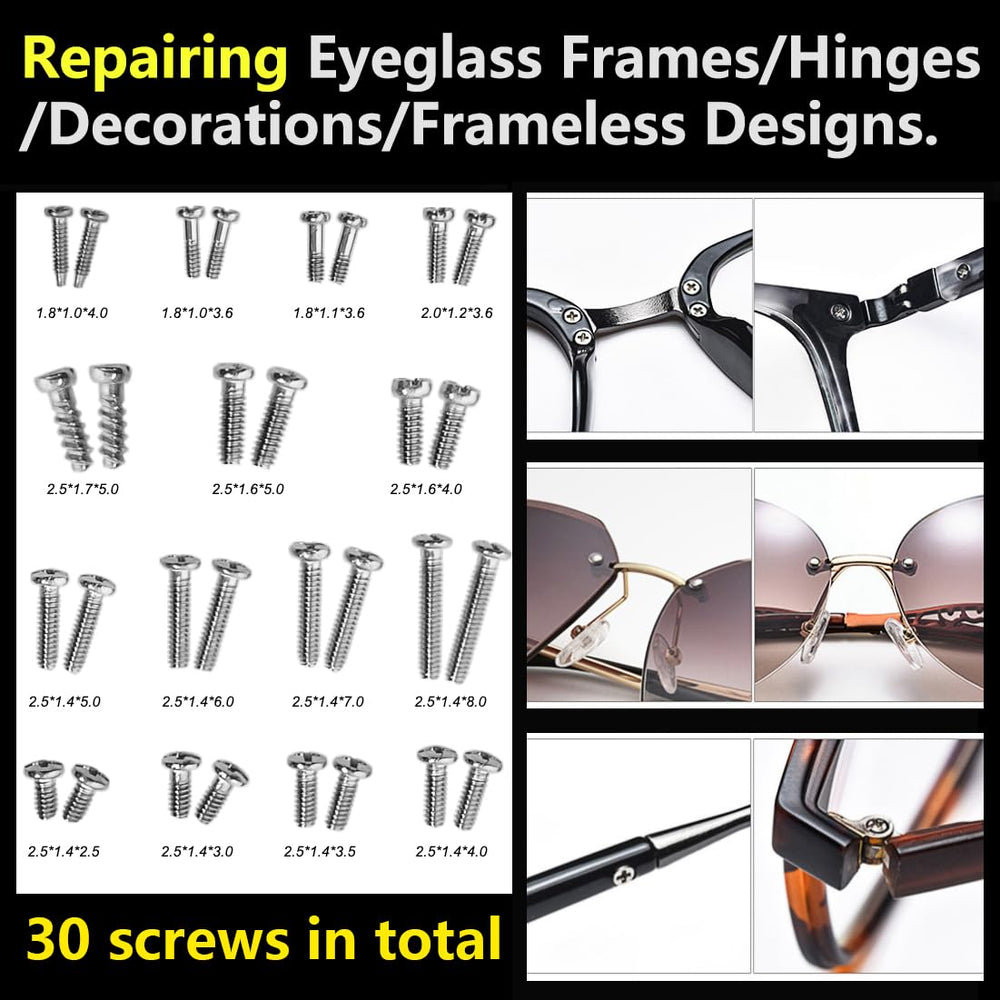 S2 material screwdriver bits for durable eyeglass repairs