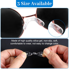 Glasses with silicone nose pads replacement
