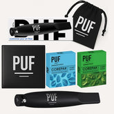 Front view of PUF Multi-Flavor Air Cores Jet-Black Edition package