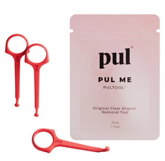 PUL 3-pack reusable clear aligner removal tools in pink - product shot 1