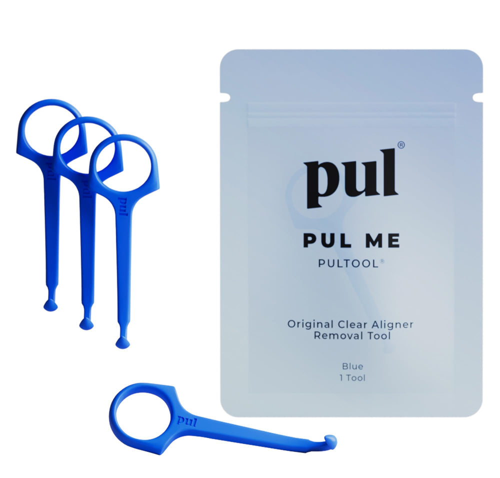 Blue PUL Pack 4 reusable clear aligner removal tool – front view