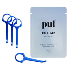 Blue PUL Pack 4 reusable clear aligner removal tool – front view