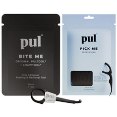 PUL Dental Care Bundle packaging showing 50 mint floss picks