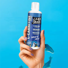 Pump Sauce Lean Sauce Liquid L-Carnitine with shark-flavor motif suggests tasty, consistent supplementation.