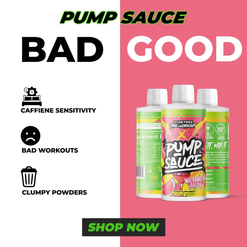 Pump Sauce scoop dispenses a smooth mix for pre-workout rituals.