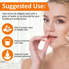 Packaging of pumpkin seed oil capsules bottle