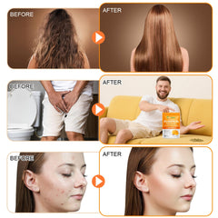 Concept image depicting hair growth and prostate health