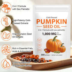2 in 1 pumpkin seed oil and saw palmetto capsules product image
