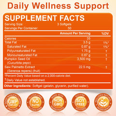 Cold-pressed pumpkin seed oil graphic with bottle
