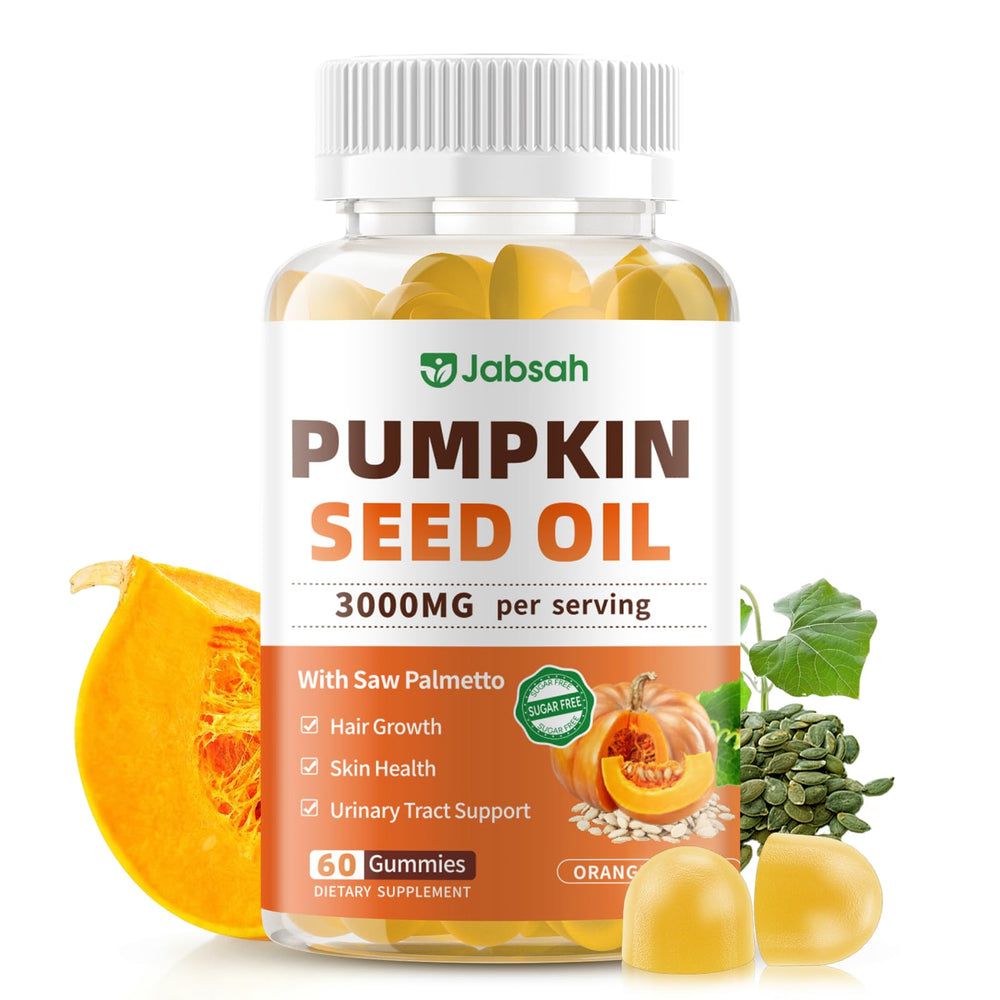 Pumpkin seed oil gummies with saw palmetto – product hero image