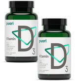 Front view of Puori Vitamin D3 Softgels bottle, 240 count