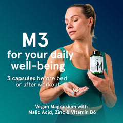 Vegan, gluten-free, soy-free formula of Puori M3 Magnesium Complex
