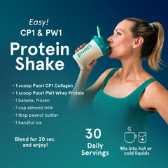 Mixing CP1 collagen into a hot or cold beverage