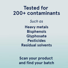 Puori Clean Label Project results sheet image emphasizing third-party purity testing benefit
