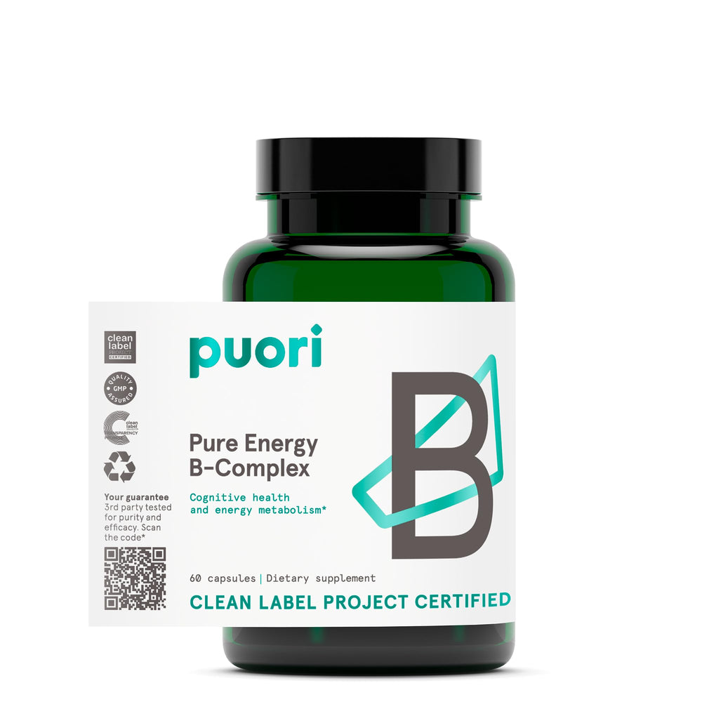 Puori bottle front packaging showing product name and capsule count for clear identification and trust