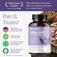 Close-up of Pure 5-HTP + GABA capsules