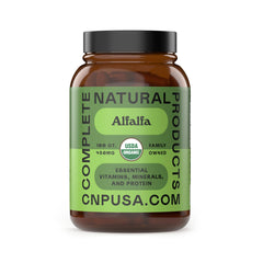 Front view of Pure Alfalfa Leaf Capsules bottle (450mg)