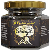 Pure Authentic Siberian Altai Shilajit Resin in 100g with measuring spoon