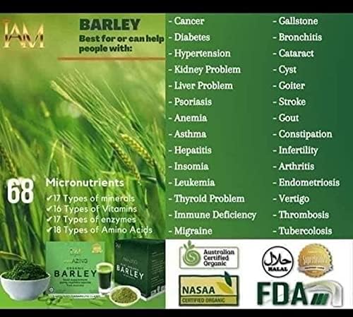 Close-up of Organic Barley Grass powder