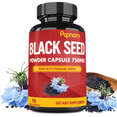 Bottle of Pure Black Seed Powder 750mg capsules
