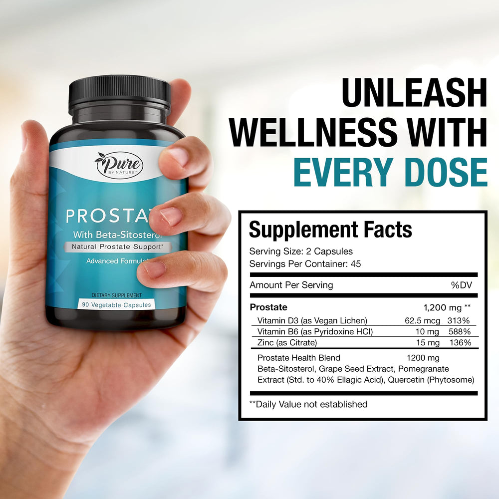 90 capsules bottle for daily prostate health routine