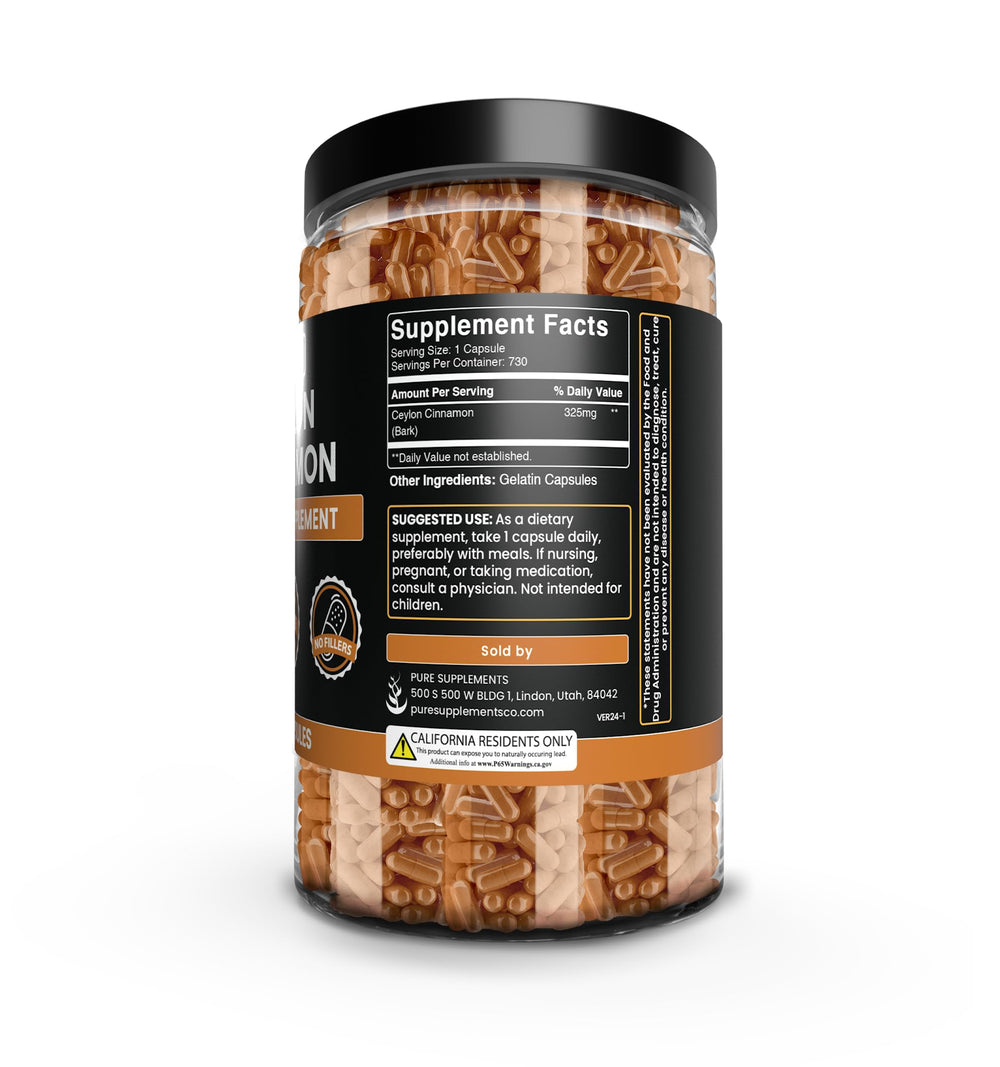 Lab verification seal for cinnamon capsules