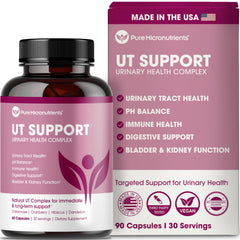 Pure D Mannose Capsules bottle front view, 1000mg per serve