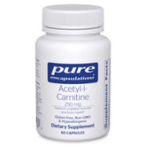 Bottle of Pure Encapsulations Acetyl-L-Carnitine 250 mg 60 capsules