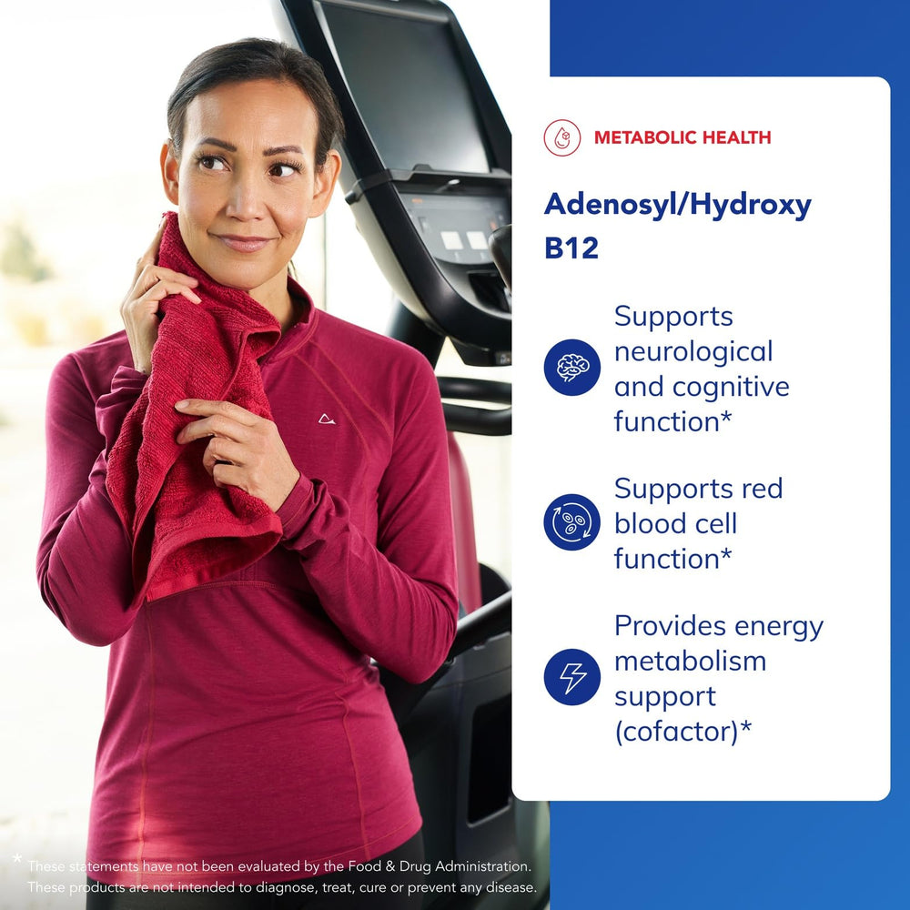 Supplement facts panel of Adenosyl/Hydroxy B12 90's