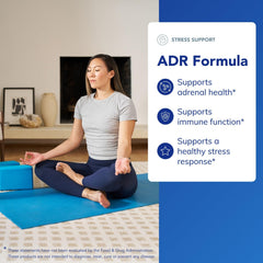 Pure Encapsulations ADR formula bottle on table during daily wellness.