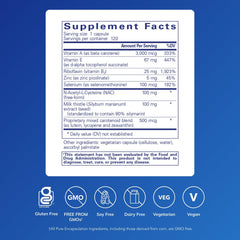 Close-up of AntiOxidant Formula product label by Pure Encapsulations