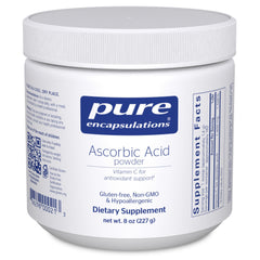 Pure Encapsulations Ascorbic Acid Powder in tube for daily vitamin C support.