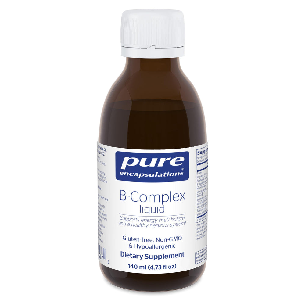 Front label view of Pure Encapsulations B-Complex Liquid bottle 140 mL
