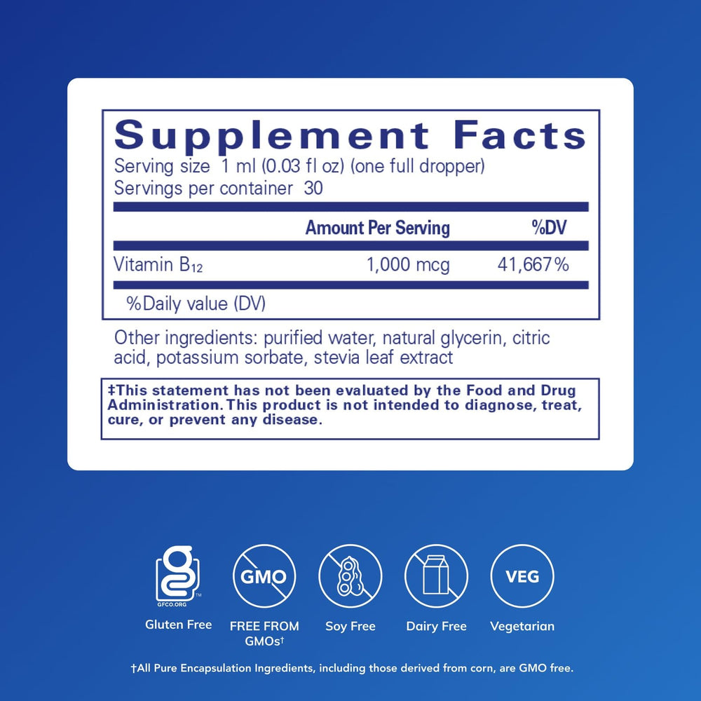 Bottle label close-up showing 1,000 mcg methylcobalamin