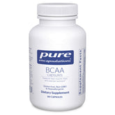 Bottle of Pure Encapsulations BCAA Capsules for hypoallergenic muscle support