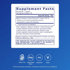 Close-up of Pure Encapsulations Berberine UltraSorb 550 mg bottle