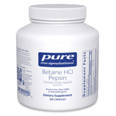 Pure Encapsulations Betaine HCl Pepsin bottle front