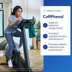 Pure Encapsulations CaffPhenol bottle pour for quick on-the-go caffeine and theanine.